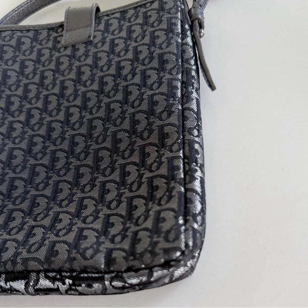 Dior Black Monogram Crossbody Phone Pouch - Picture 3 of 8
